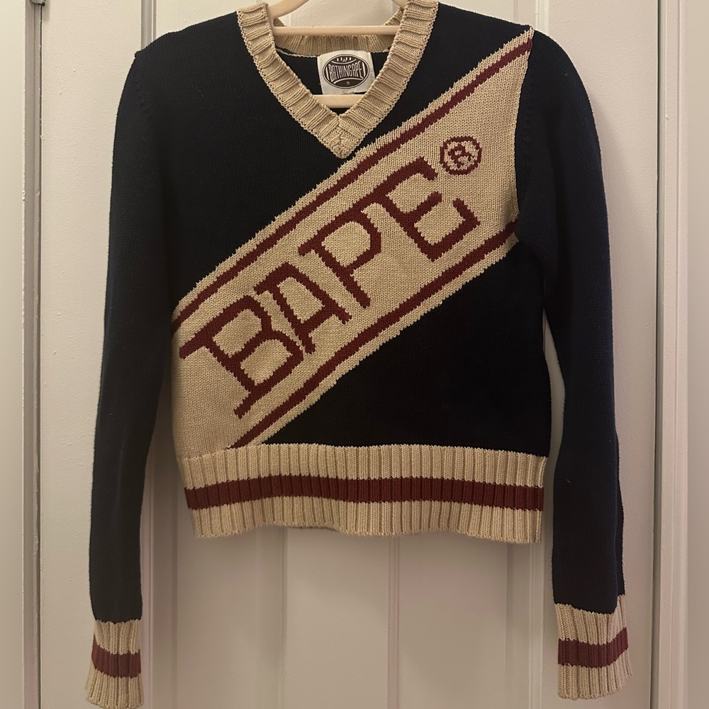 BAPE A Bathing Ape Varsity Sweater XS